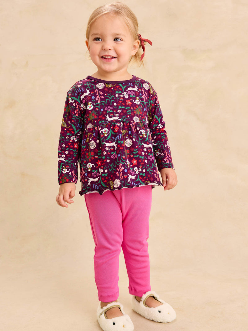 Peplum Two Piece Baby Set in Tea Party Floral - View 2