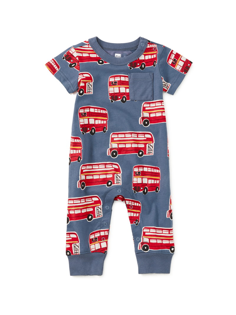 Pocket Baby Romper in Double Decker Bus - View 1
