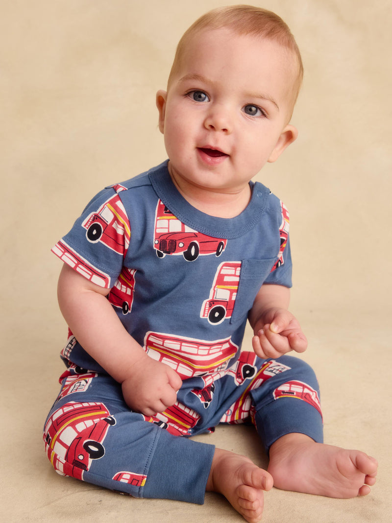 Pocket Baby Romper in Double Decker Bus - View 2
