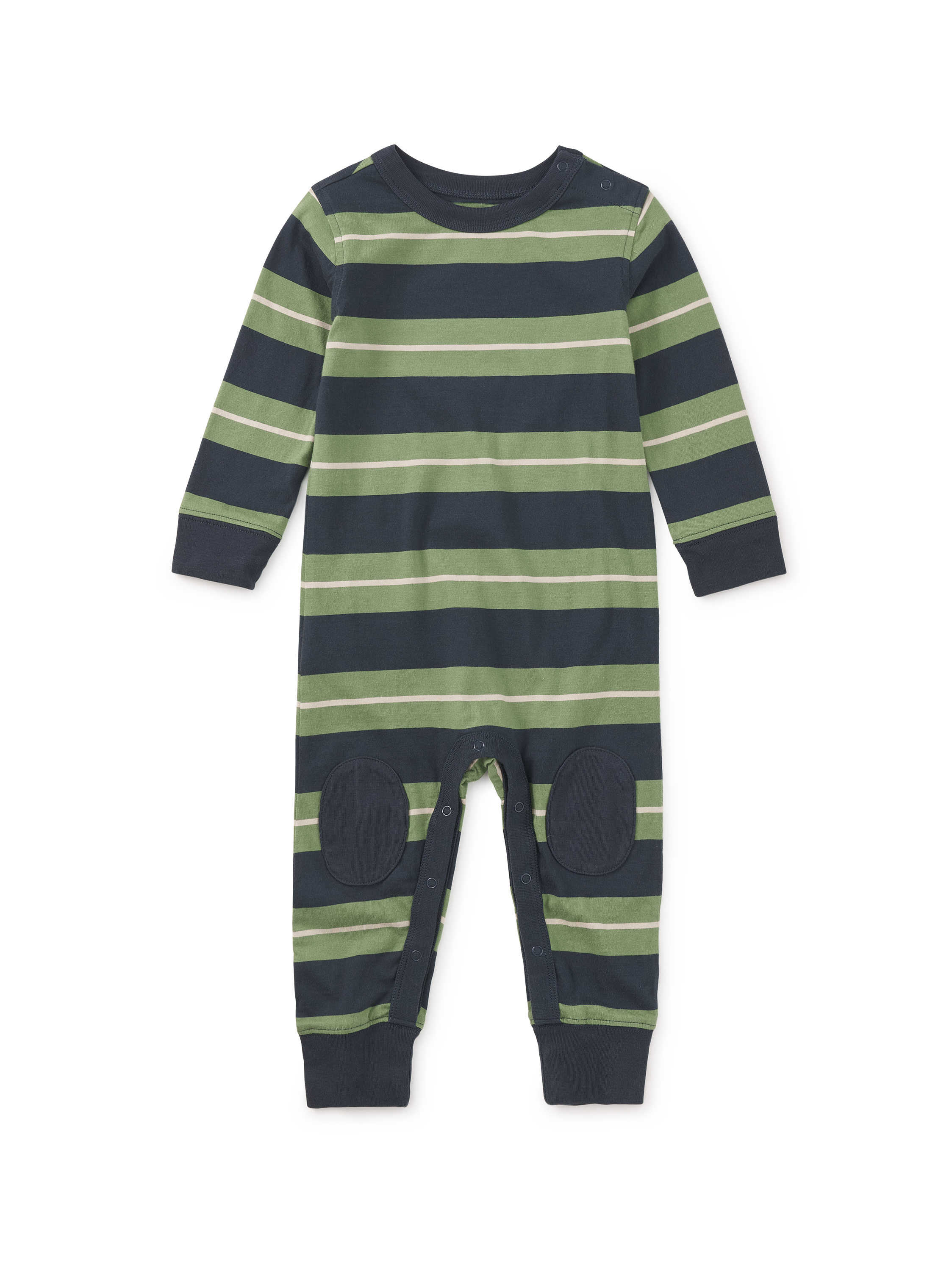 Stripe Knee Patch Baby Romper