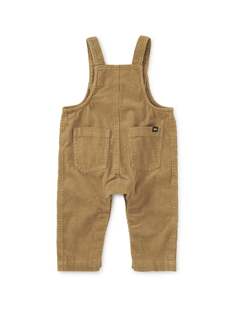Corduroy Baby Overalls in Raw Umber - View 2