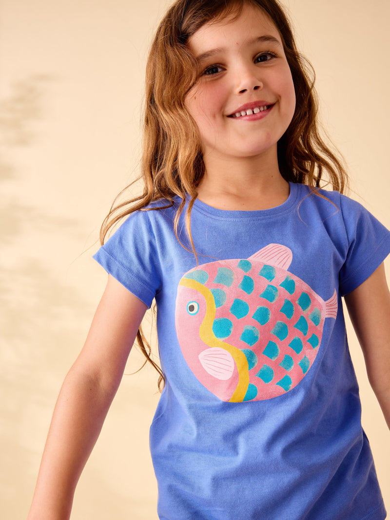 Little Fishy Graphic Tee in Morning Glory - View 2