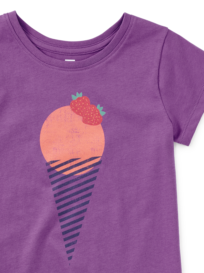 Glitter Strawberry Graphic Tee in Deep Lavender - View 2