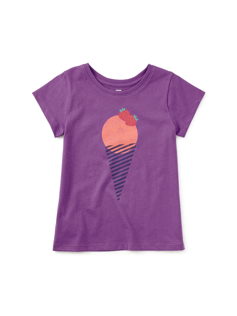 Glitter Strawberry Graphic Tee in Deep Lavender - View 1