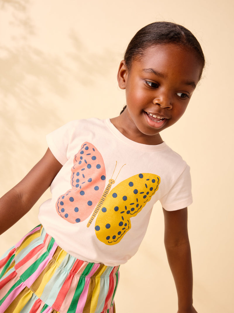 Tile Butterfly Graphic Tee in Creole Pink - View 2