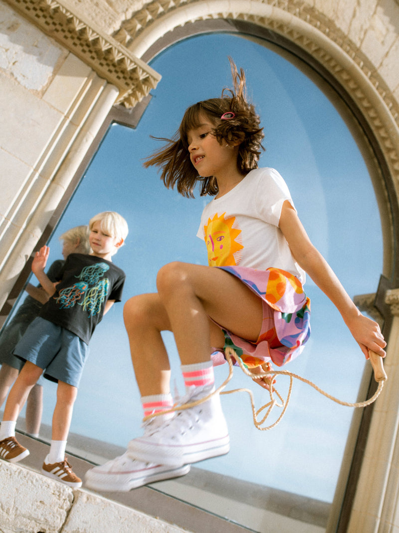 Sporty Petal Shorts in Butterfly Spot - View 2