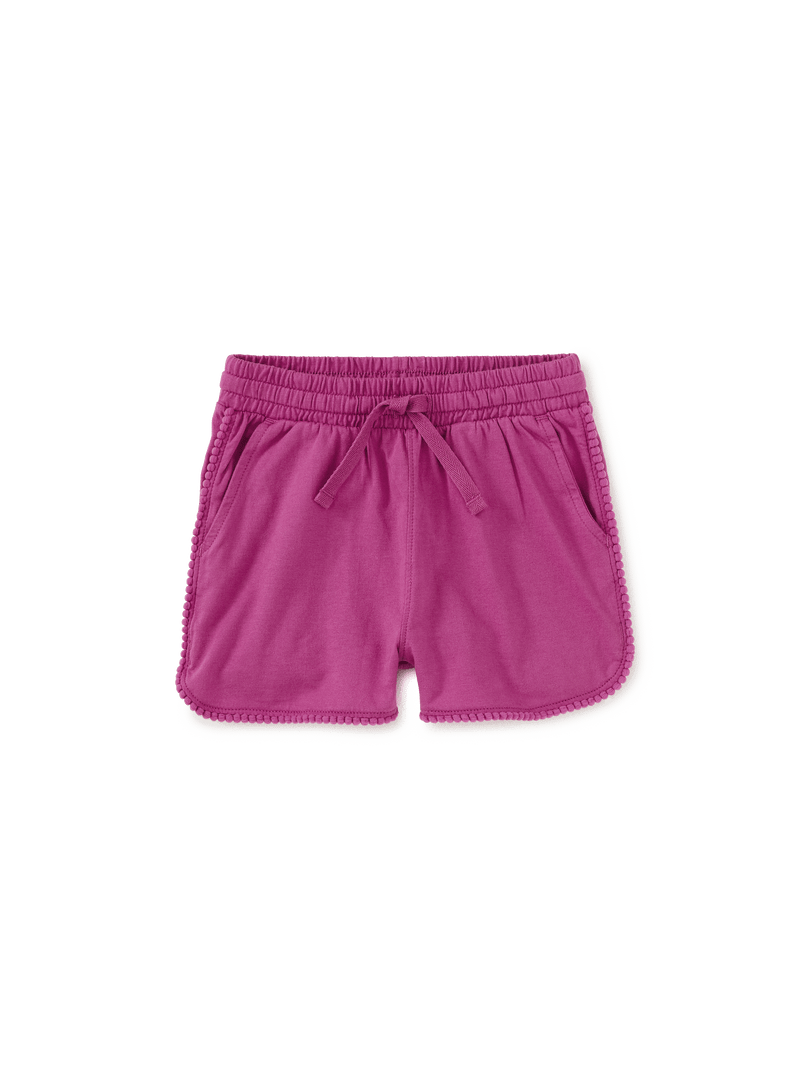 Pom-Pom Shorts in Mulberry - View 1