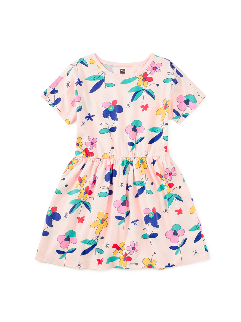 Short Sleeve Twirl Dress in Miro Floral - View 1