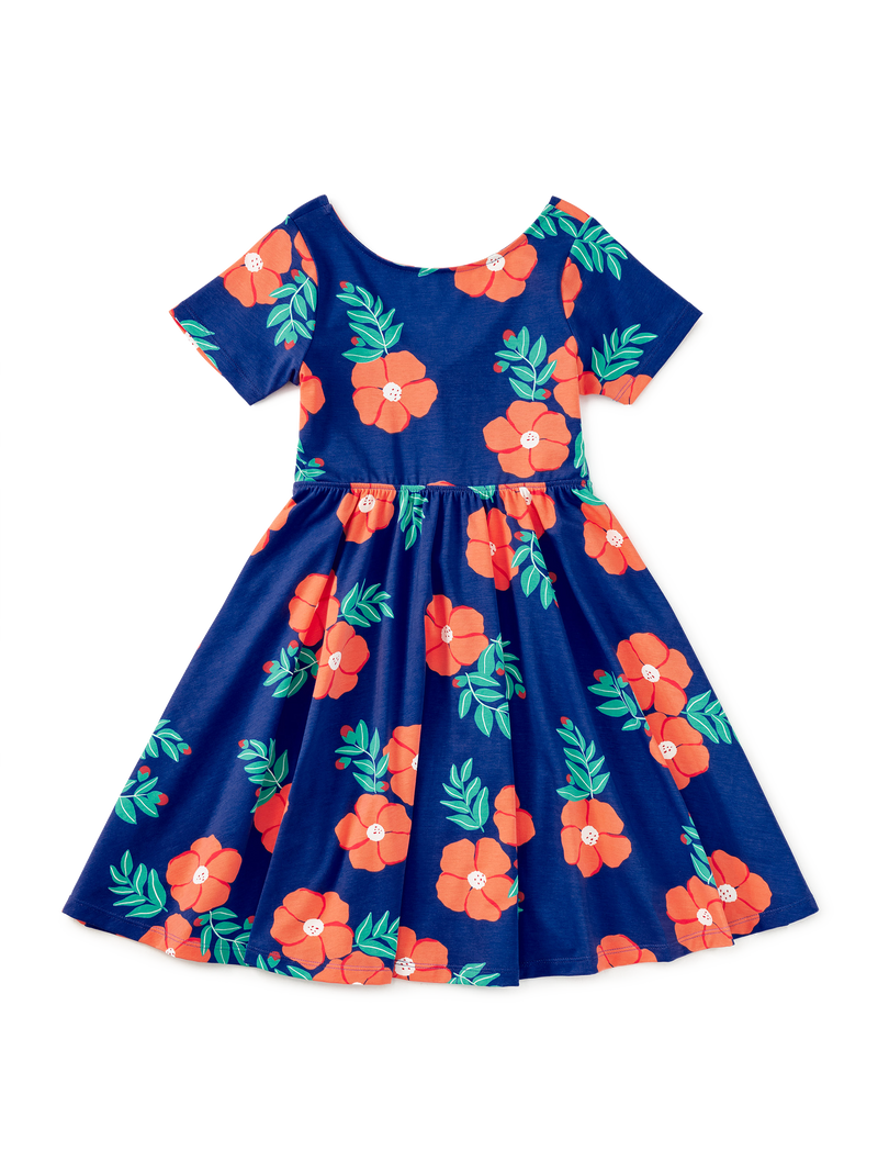 Twist Back Ballet Dress in Rock Rose - View 1