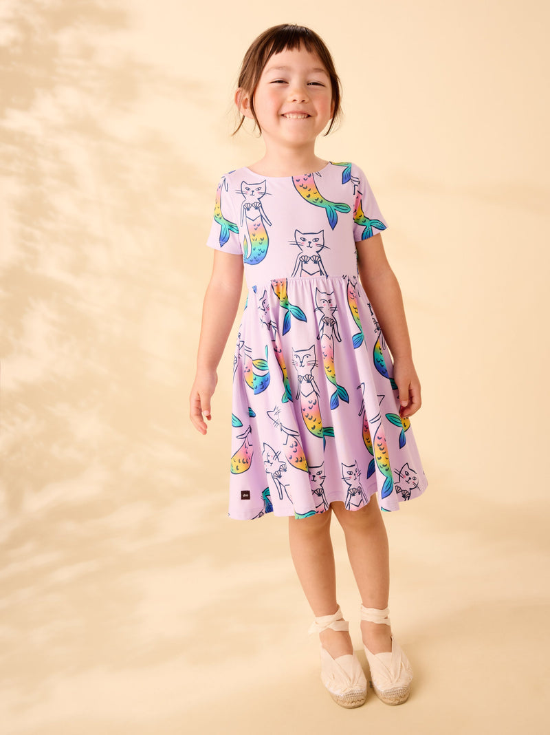 Twist Back Ballet Dress in Mercat - View 2