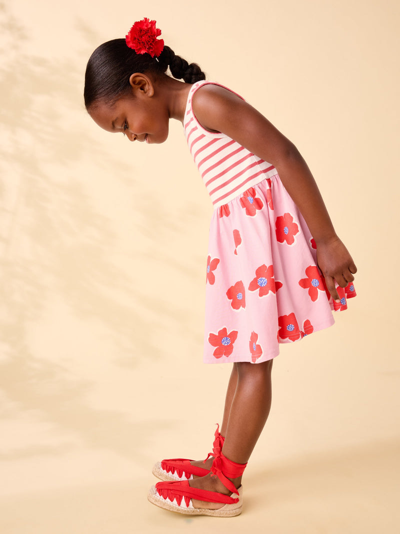 Print Mix Tank Skirted Dress in Rock Floral - View 2
