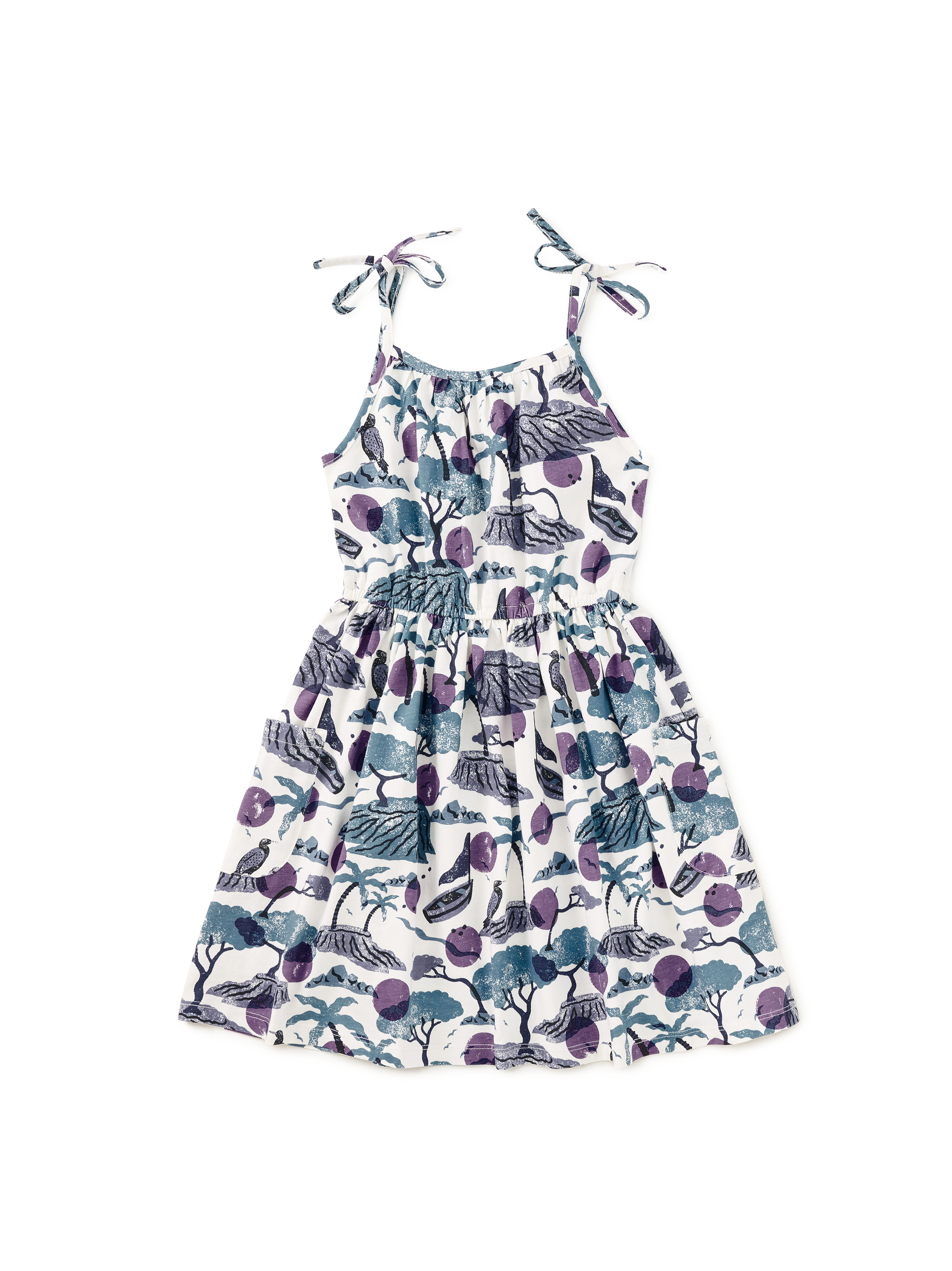 Tie Shoulder Twirl Dress