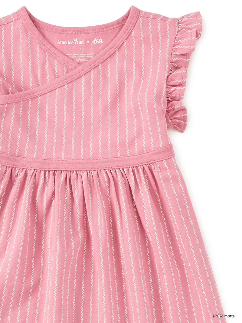 American Girl® Wrap Neck Dress in Addy Stripe - View 2