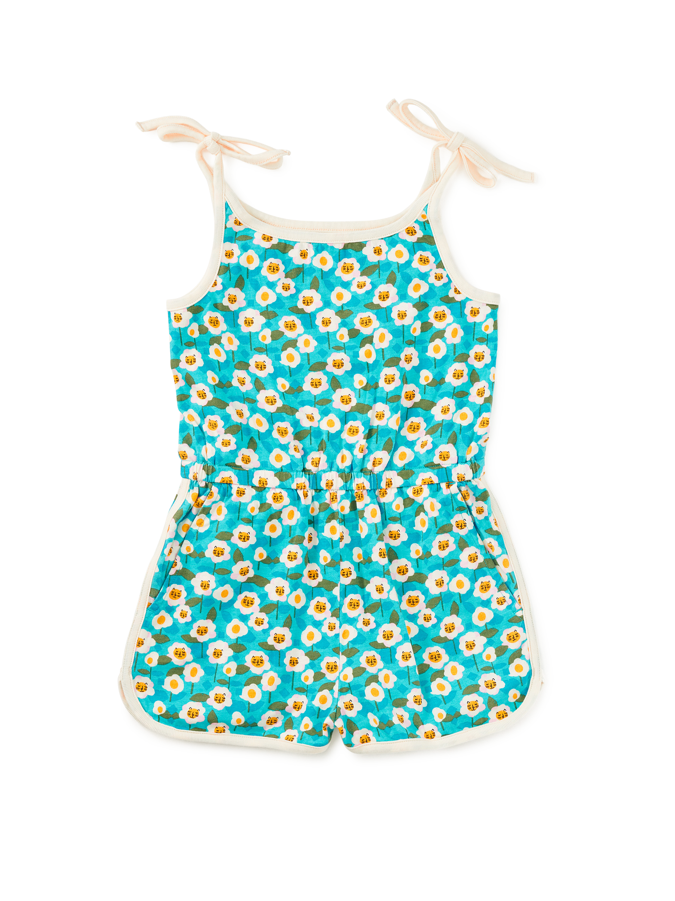 Tie Shoulder Sporty Romper