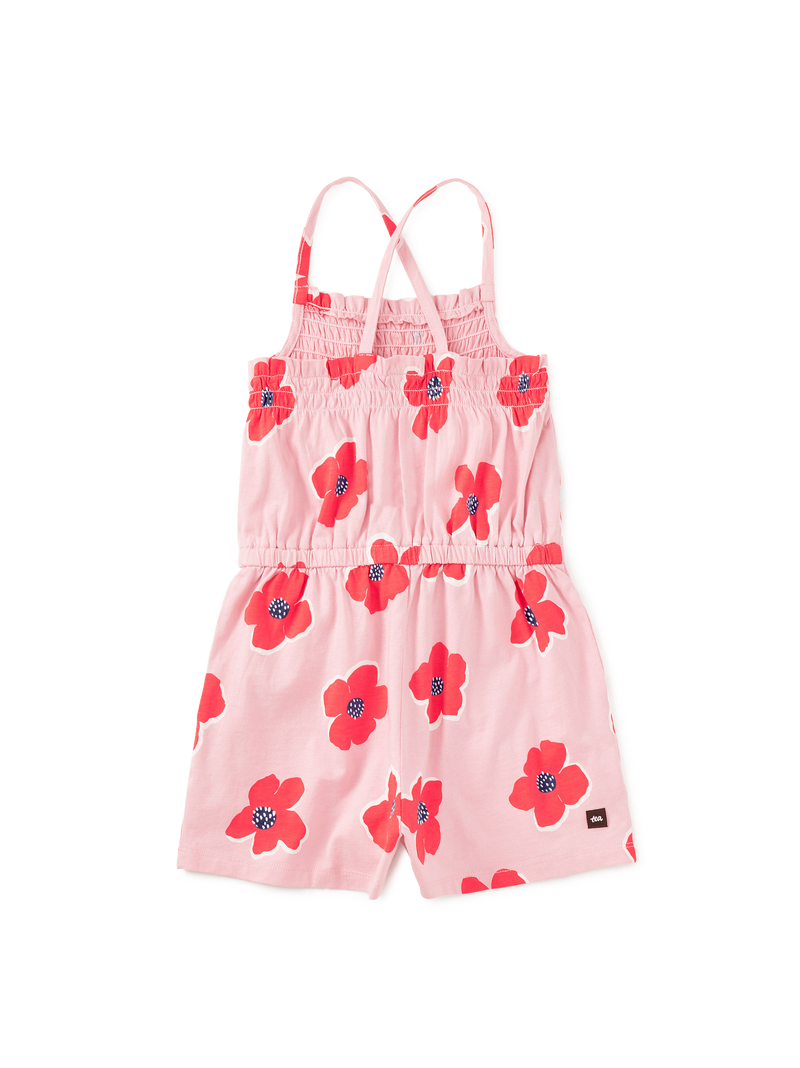 Smocked Strappy Romper in Rock Floral - View 2