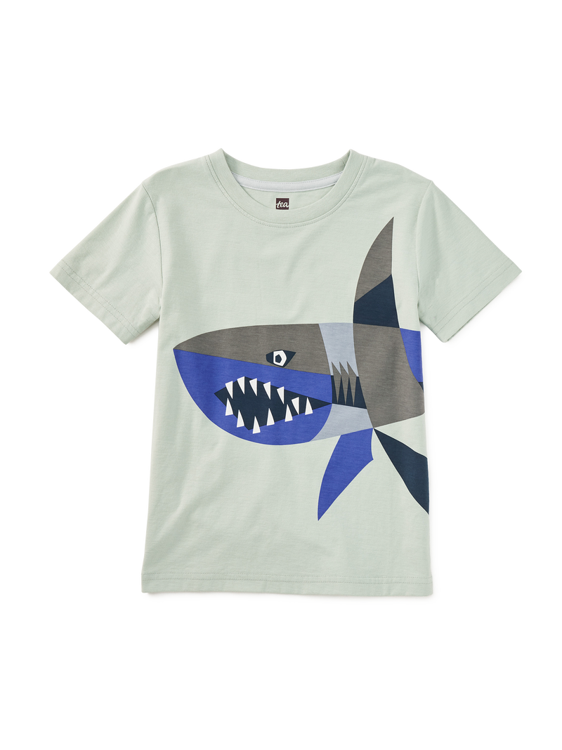 Cubist Shark Double-Sided Graphic Tee in Spray - View 1