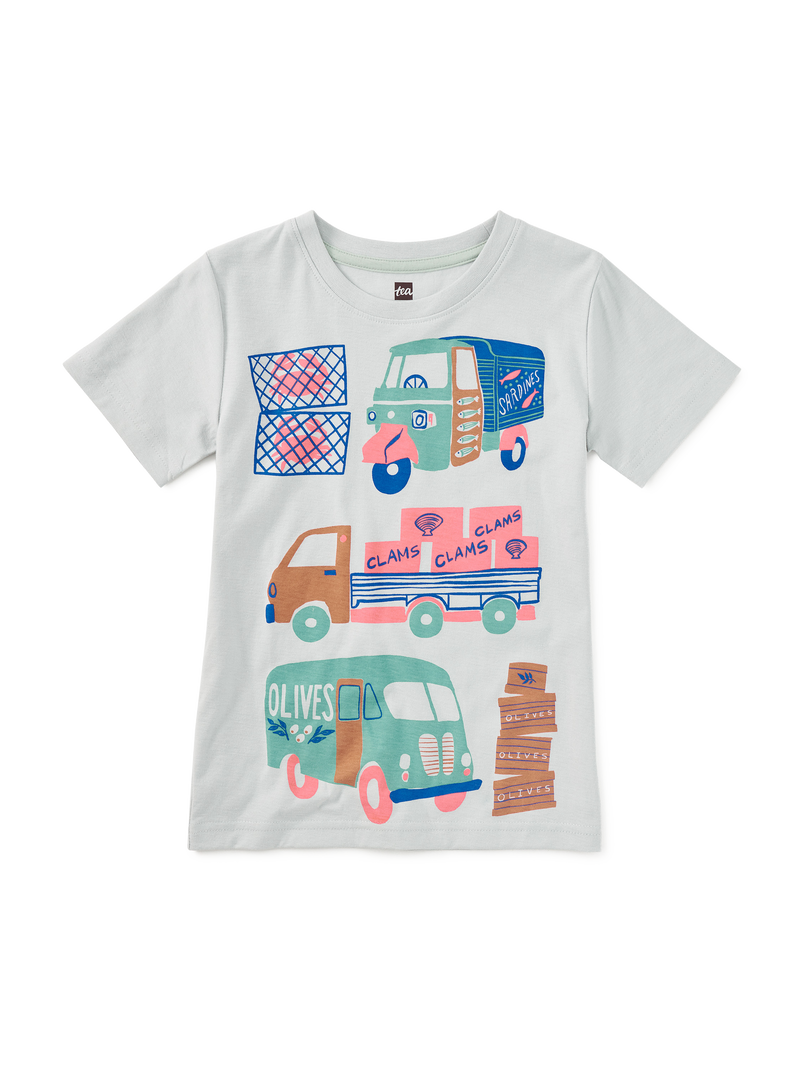 Snack Squad Graphic Tee in Pearl Blue - View 1