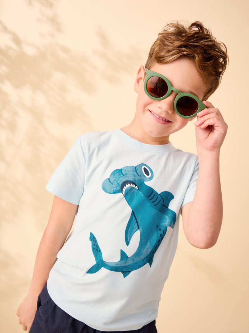 Hammer Time Graphic Tee in Blue Glow - View 2
