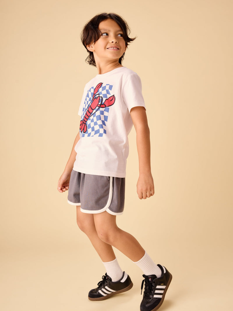 Checkerboard Catch Graphic Tee in Chalk - View 2