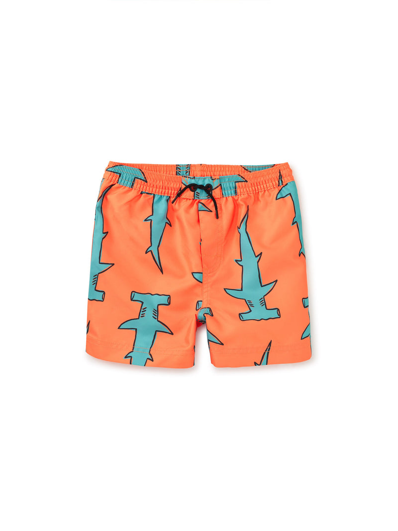 Mid-Length Swim Trunks in Hammerhead Sharks - View 1