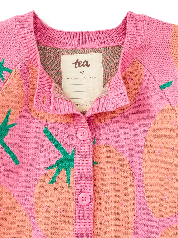 Girl Fresas Favoritas Strawberry Iconic Cardigan | Tea Collection