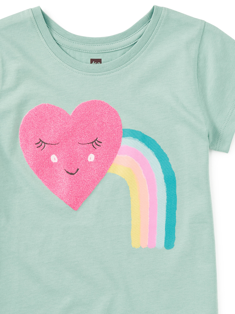 Love A Rainbow Graphic Tee in Mineral - View 2