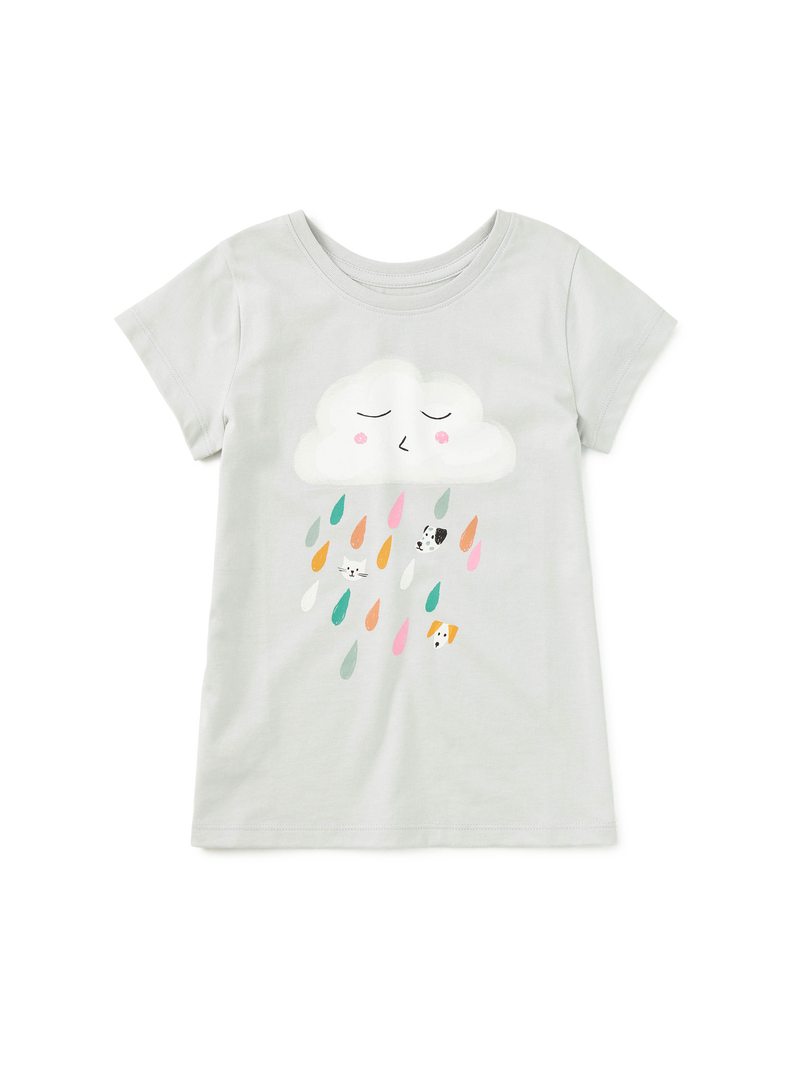 Raining Cats And Dogsgraphic Tee in Pearl Blue - View 1