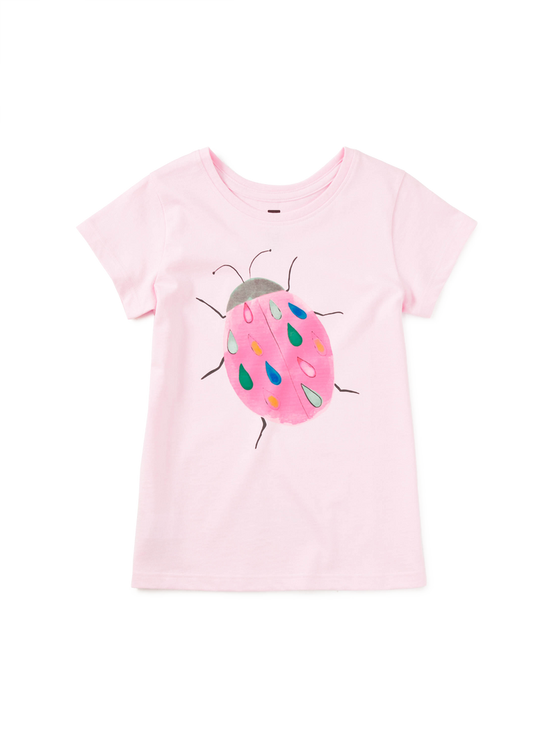 Rainy Ladybug Graphic Tee in Pink Lady - View 1