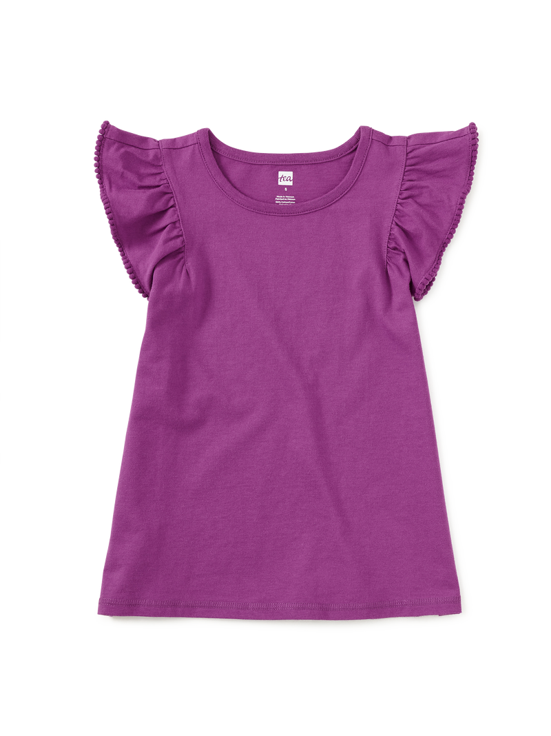 Pom-Pom Flutter Top in Mystique - View 1