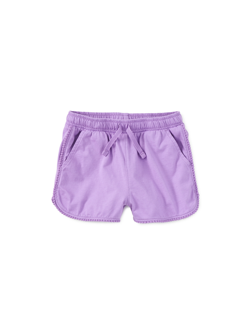 Pom-Pom Shorts in Paisley Purple - View 1
