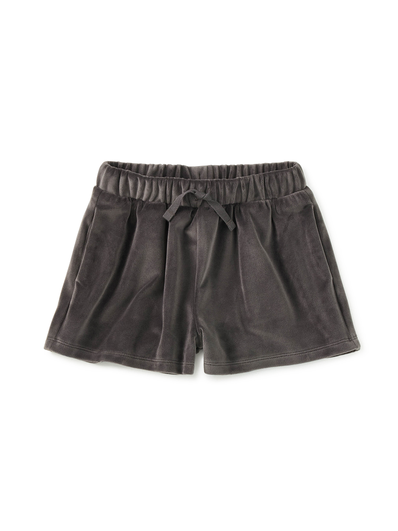 Comfy Velour Shorts in Pepper - View 1