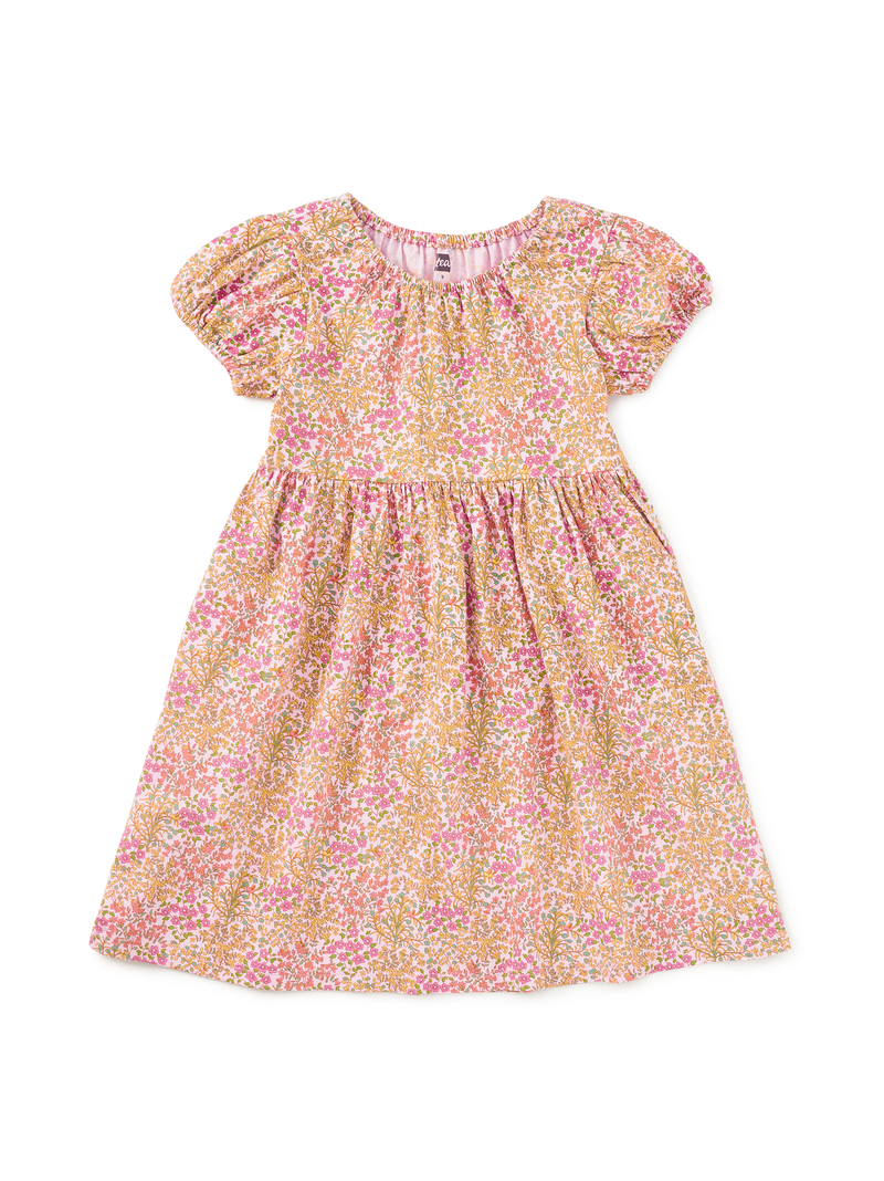 Puff Sleeve Empire Dress in Wildflower Ditsy - View 1