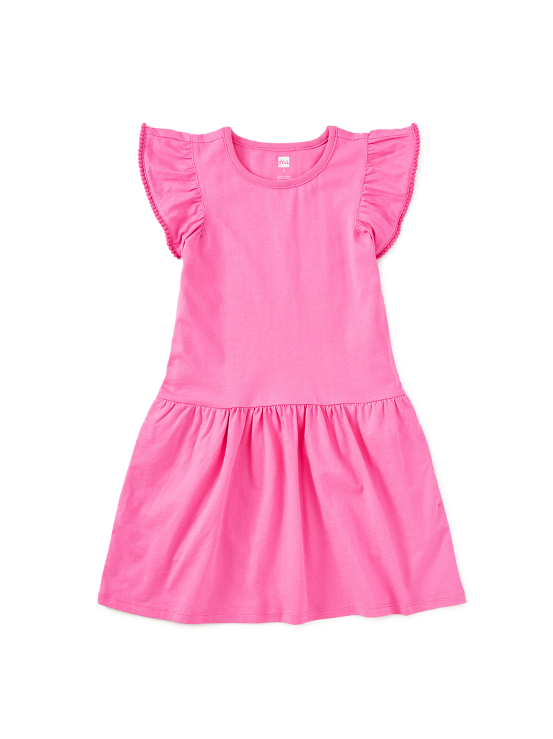 Pom-Pom Flutter Dress in Carousel Pink - View 1