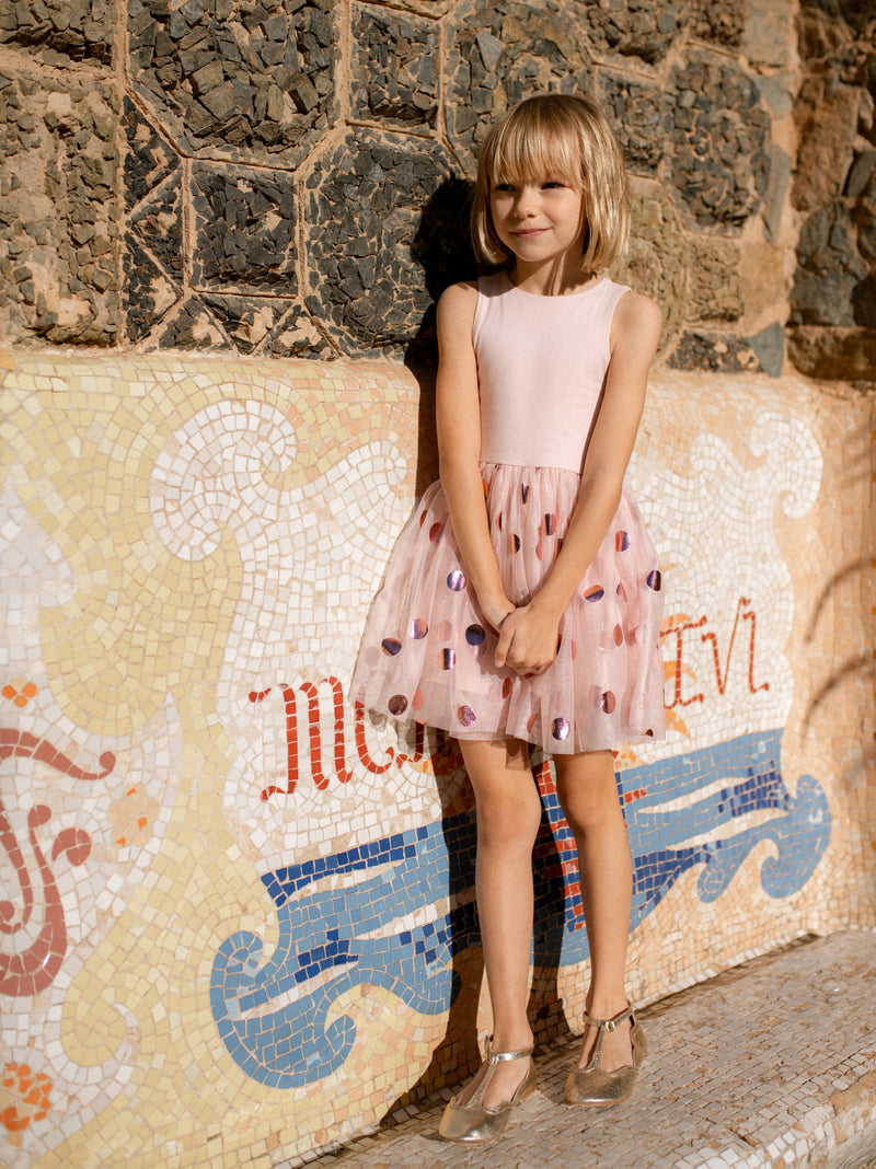 Printed Tulle Ballet Dress in Flamenco Dots - View 2