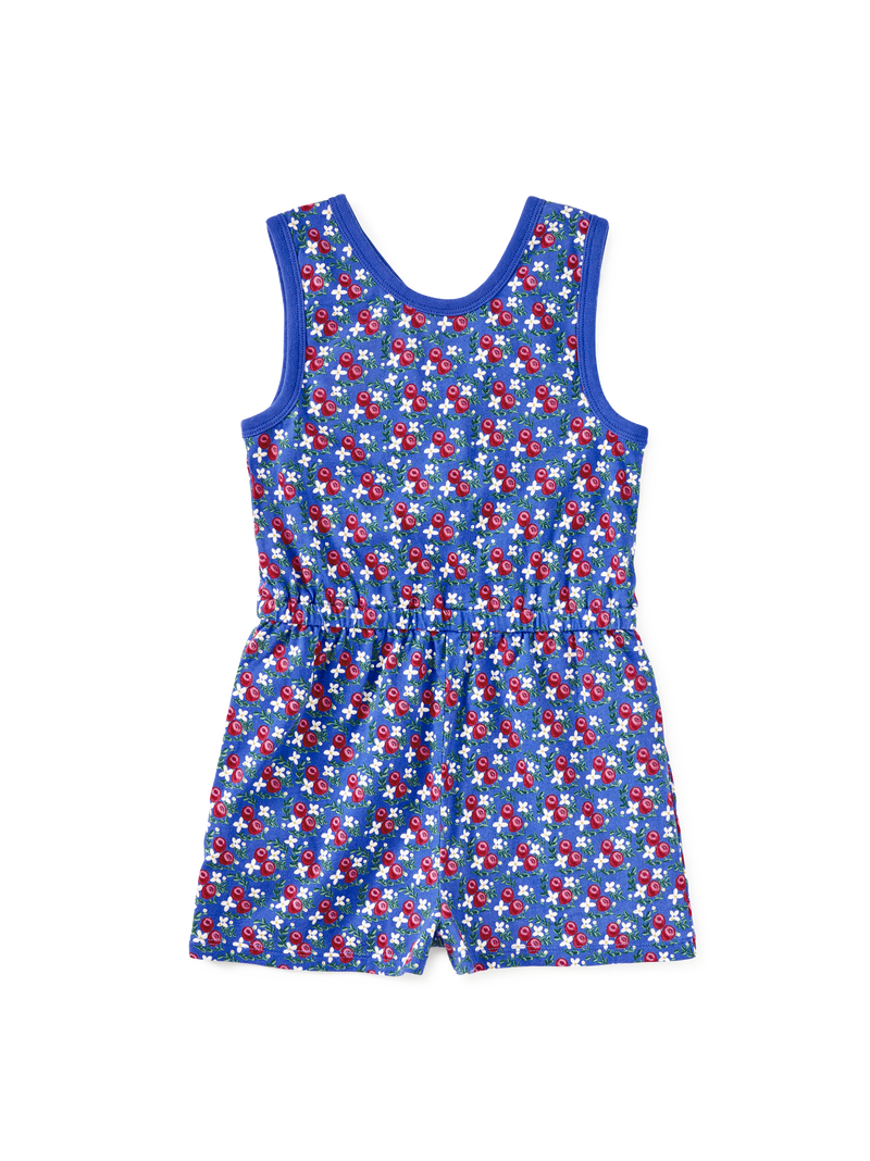 Reversible Wrap Romper in Flamenco Fan Rose - View 1