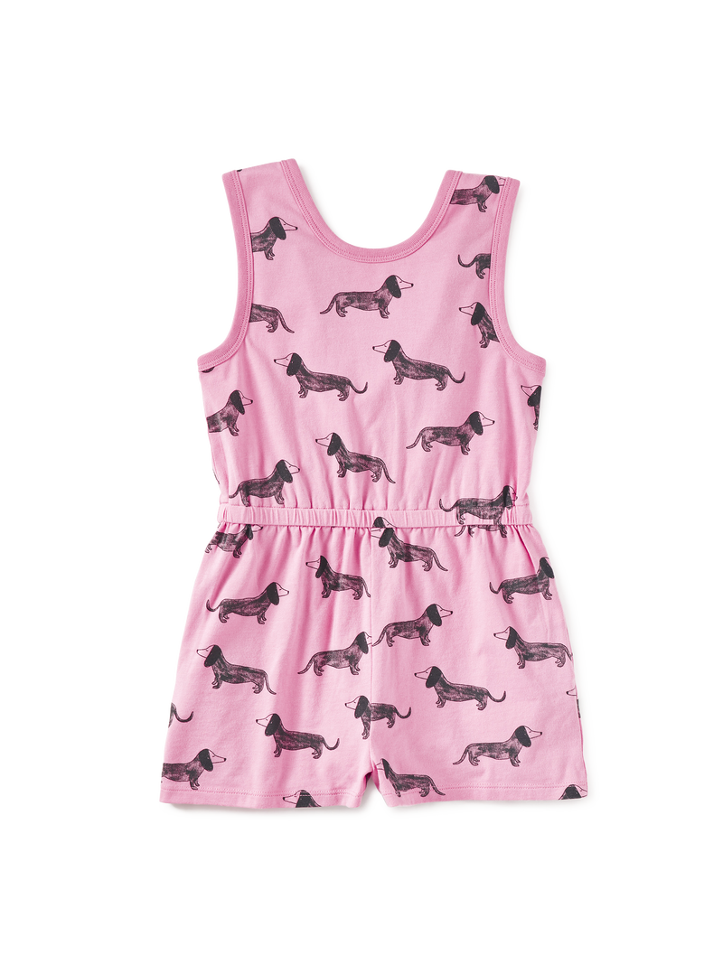 Reversible Wrap Romper in Dachshunds - View 1