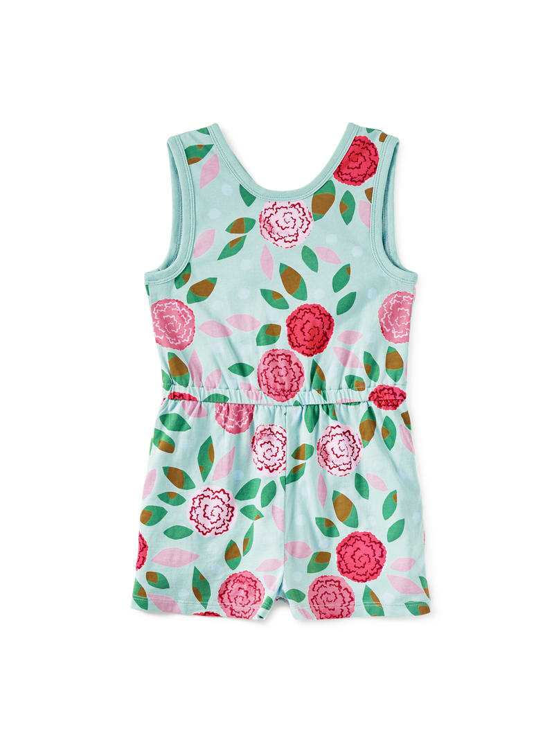 Reversible Wrap Romper in Spinning Carnations - View 1