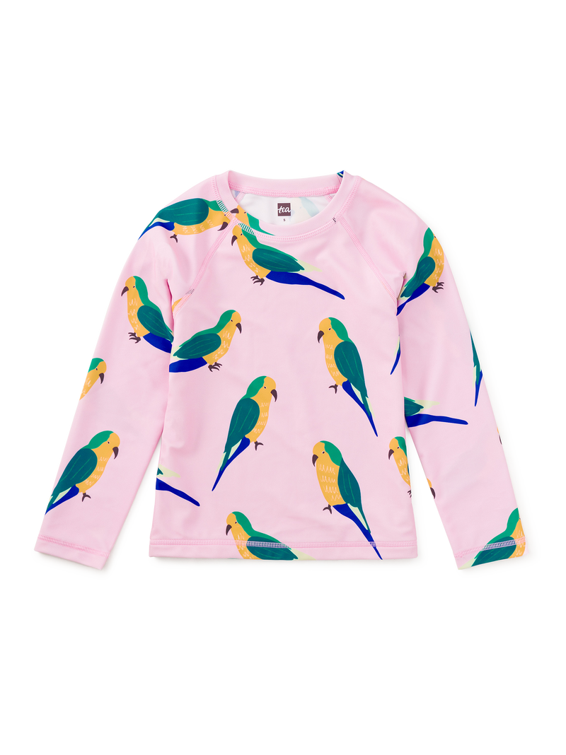 Long Sleeve Rash Guard in Monk Parakeet - View 1