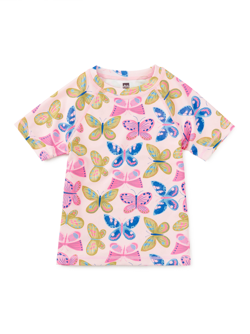 Short Sleeve Rash Guard in Flutter Fiesta - View 1