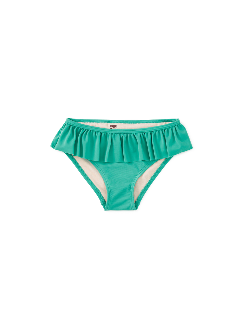 Ruffled Bikini Bottoms in Light Laguna - View 1