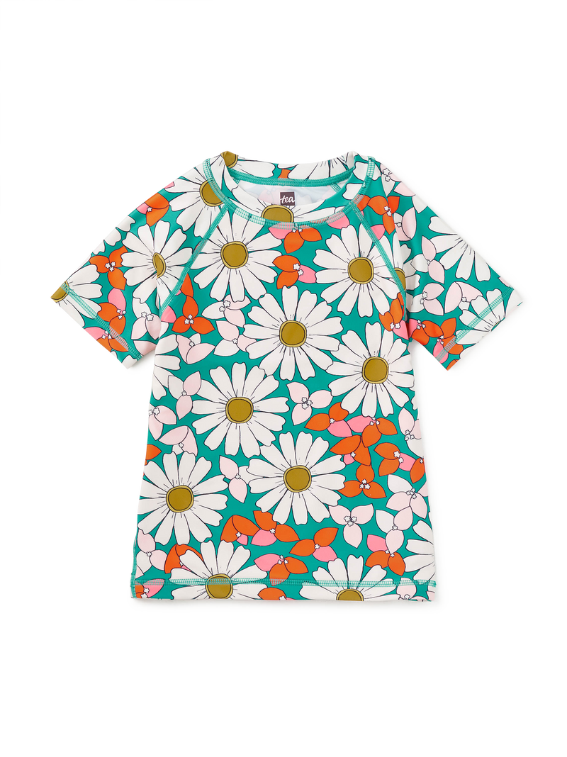 Short Sleeve Rash Guard in Daisy Deluxe - View 1
