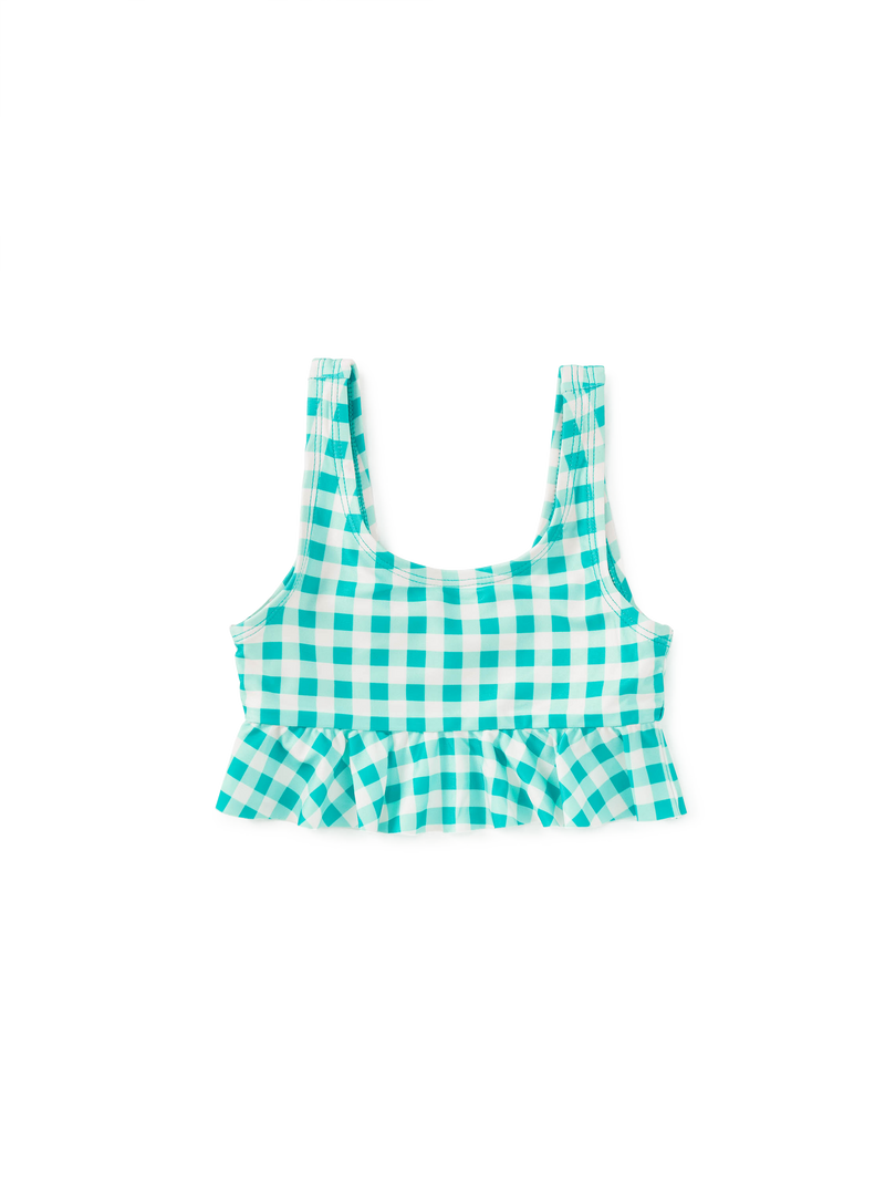 Ruffle Tankini Swim Top in Garden Party Check - View 1