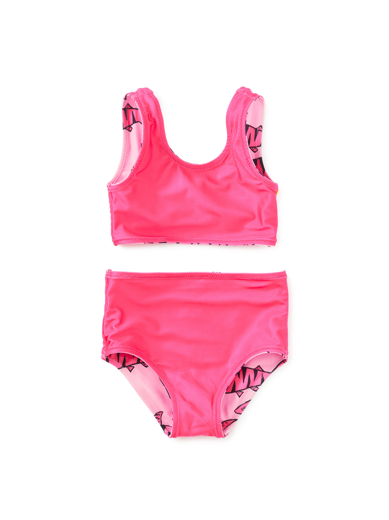 Reversible Swimsuit Set in Tiger Shark - View 2