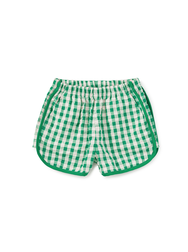 Woven Dolphin Shorts in Garden Party Check - View 1