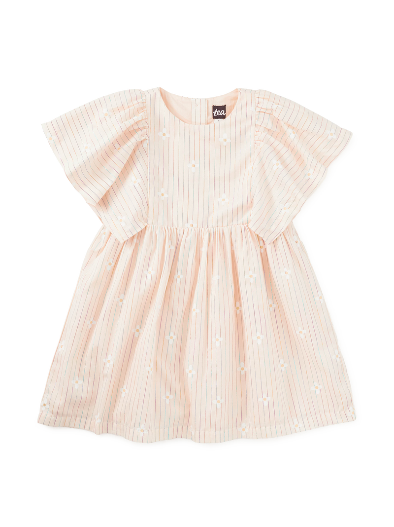 Butterfly Sleeve Twirl Dress in Floral Stripe - View 1
