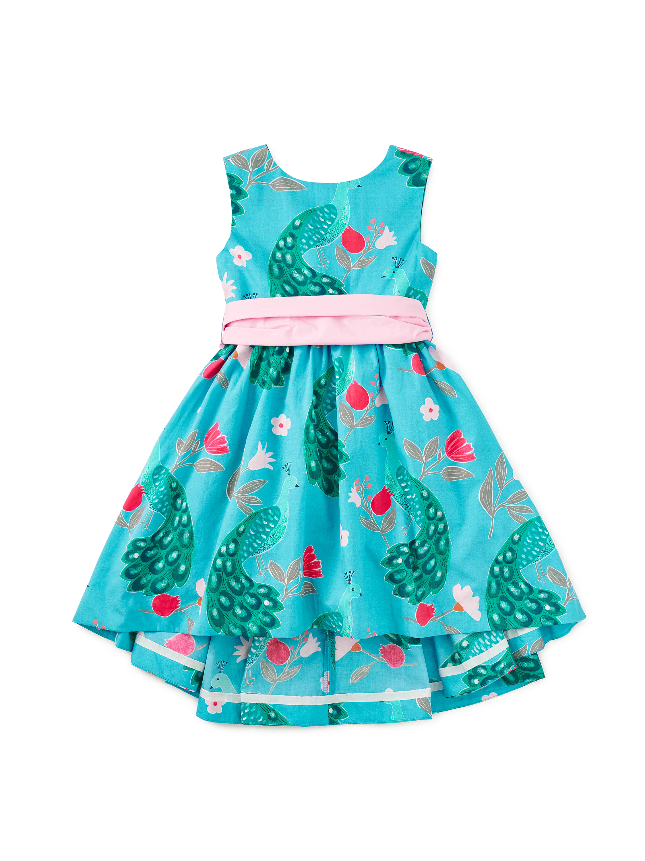 Sleeveless Hi-Lo Sash Dress