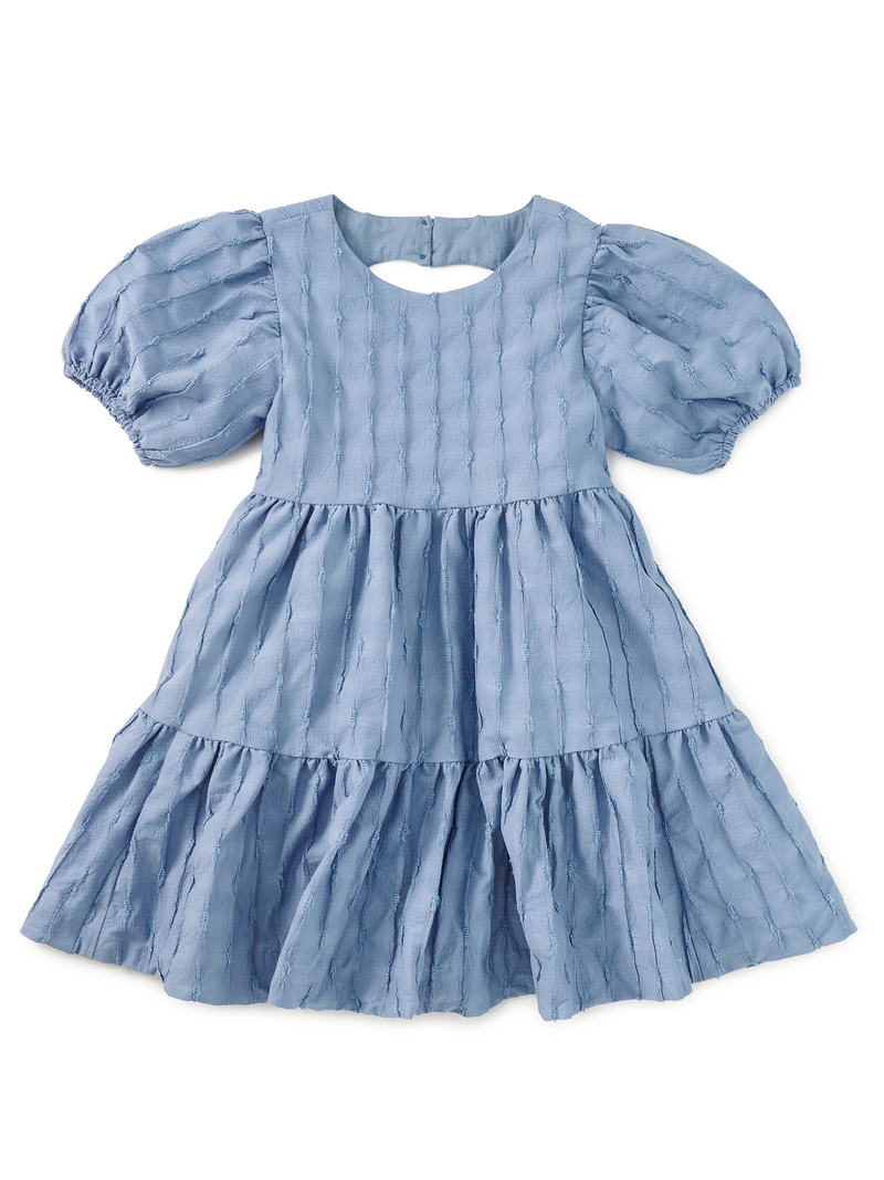 Pleated Heartback Dress in Seal Grey - View 1