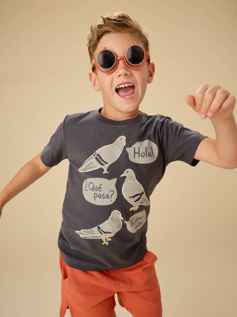 Spanish Pigeon Graphic Tee in Pepper - View 2