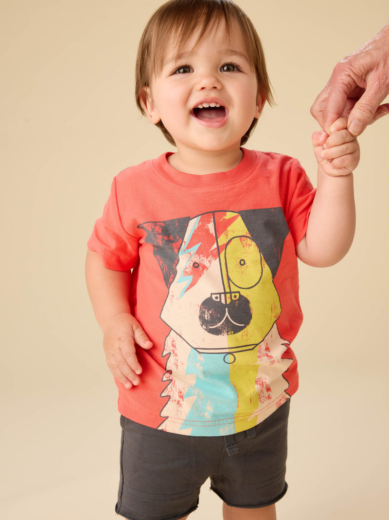 Bolt Dog Graphic Tee in Scarlet - View 2