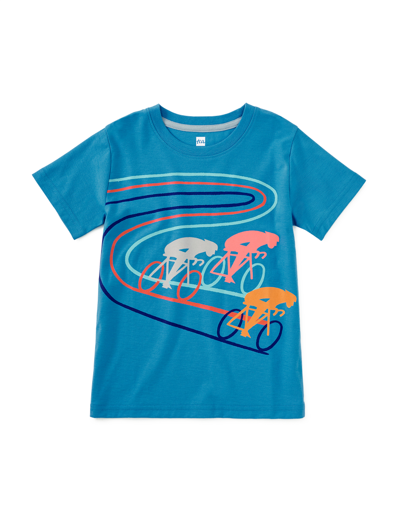 La Vuelta Racers Graphic Tee in Swedish Blue - View 1